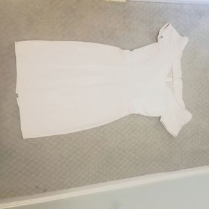 White kid skin leather dress Hugo Buscati